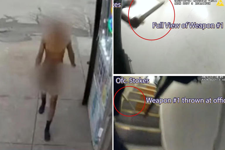 Chilling Video Shows Moment Baltimore Cops Seeking Naked Suspect Shoot Machete Wielding Maniac