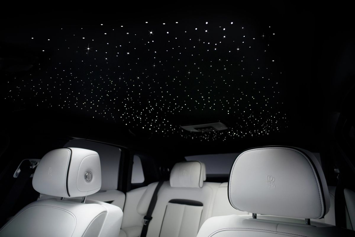 <p>Wish upon a star while you gaze up into your own personal celestial sky inside the <a href="https://www.roadandtrack.com/news/a42883674/new-rolls-royce-models-will-be-electric/">Rolls-Royce Ghost</a>. Your personalized choice of dazzling constellations is also an option. The blank canvas of the interior is a customizable dream. A four-way climate zone, and front and rear seat heaters will make sure every passenger will be comfortable as if floating on their own personalized cloud.</p>
