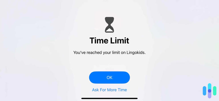 Time Limit prompt when Downtime is active.