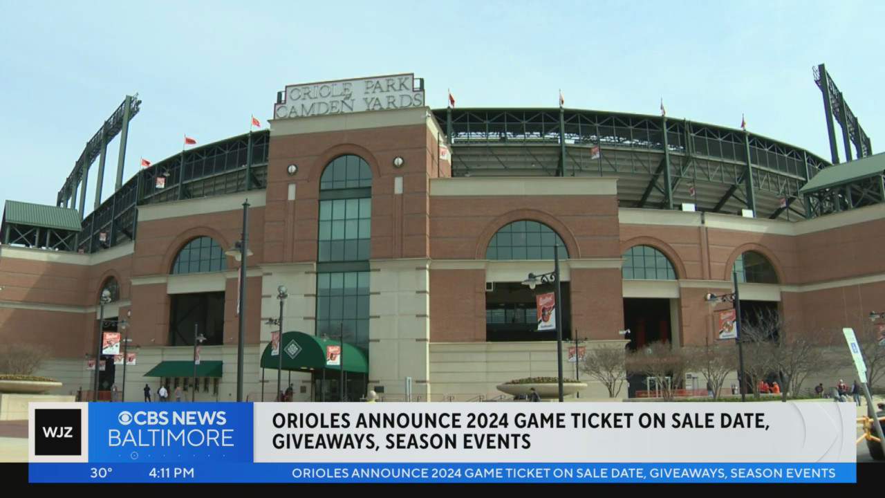 Orioles announce 2024 game ticket on sale date, giveaways, season events