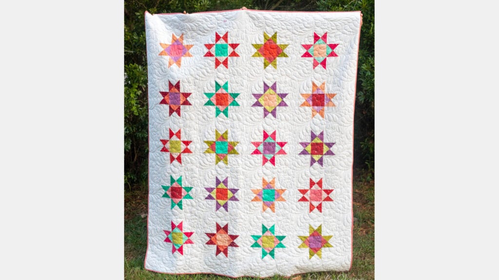 <p>Sew an <a href="https://sewcanshe.com/ohio-star-quilt-pattern-using-7-fat-quarters/" rel="noreferrer noopener">easy Ohio Star Quilt</a> using my free quilt pattern! The Ohio Star is a traditional quilt block that is popular again in quilts of all sizes. This Ohio Star Quilt Pattern uses 7 fat quarters (pre-cut 18” x 21” pieces of fabric) and 4 1/2 yards of background fabric to make a 71” x 86” twin-size quilt.</p>