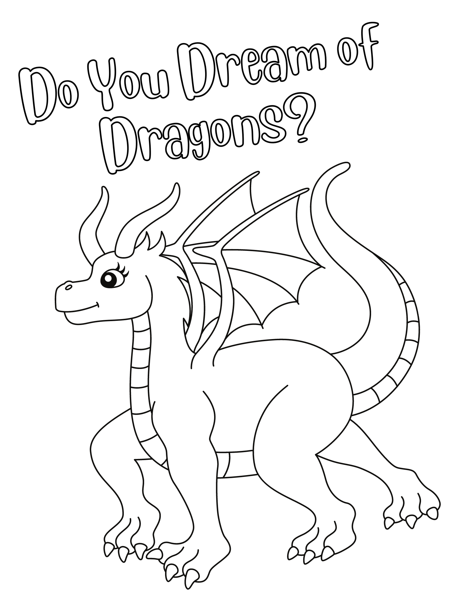 5 Cute Dragon Coloring Pages