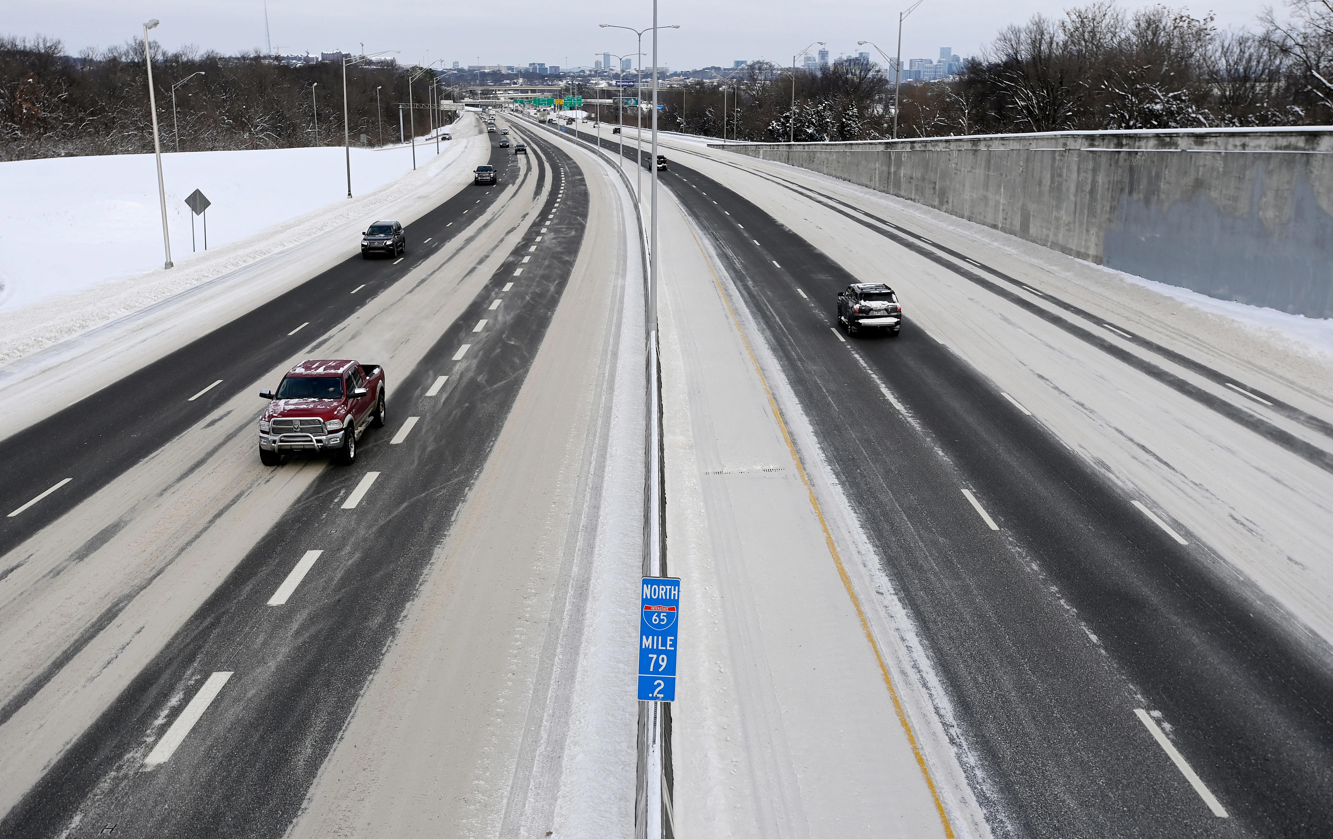 Nashville area road conditions Interstates passable; crews working on