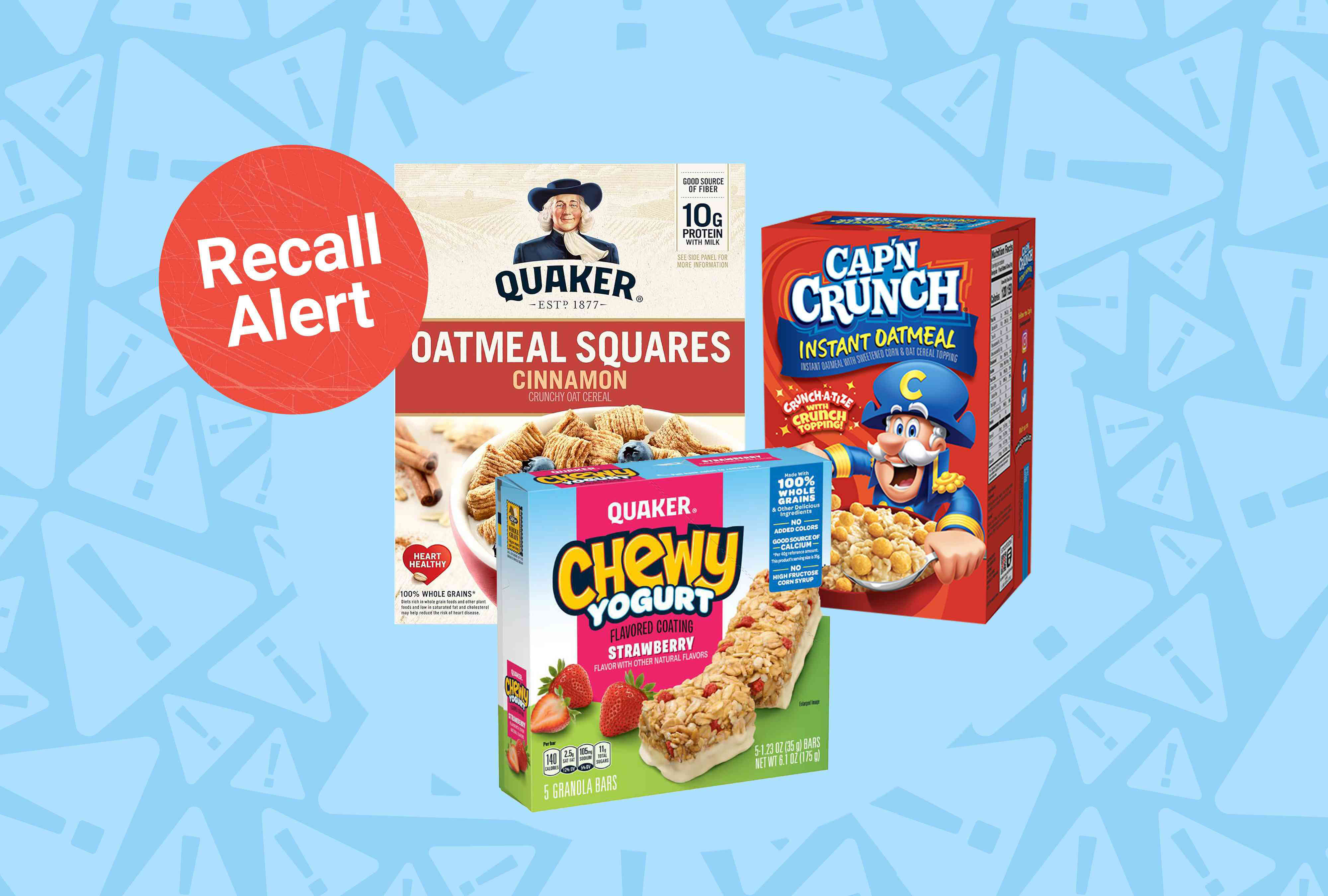 Quaker Oats Expands Recall to Cap'n Crunch Cereal, Chewy Yogurt Bars