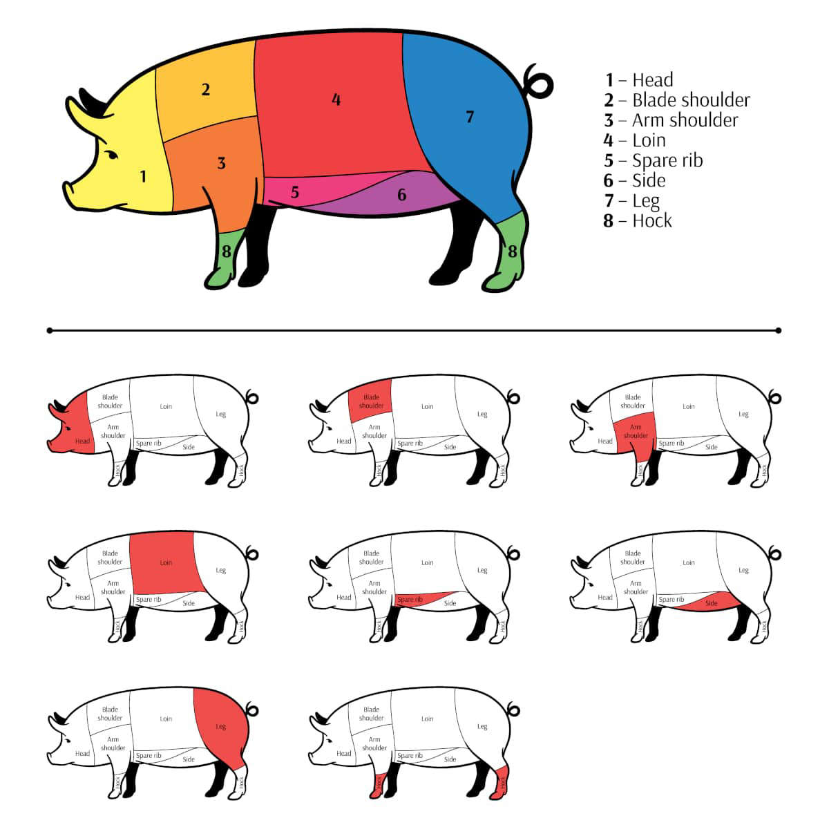 Printable Pork Cuts Chart With Best Cooking Tips