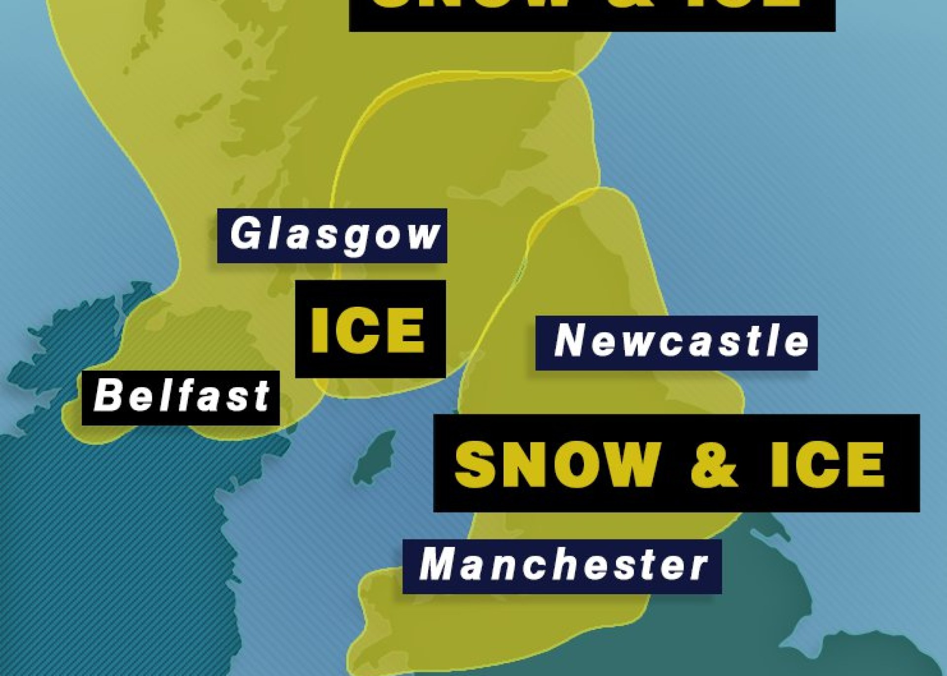 Map Shows UK Snow Warnings Where Up To 20cm Of Snow Could Fall