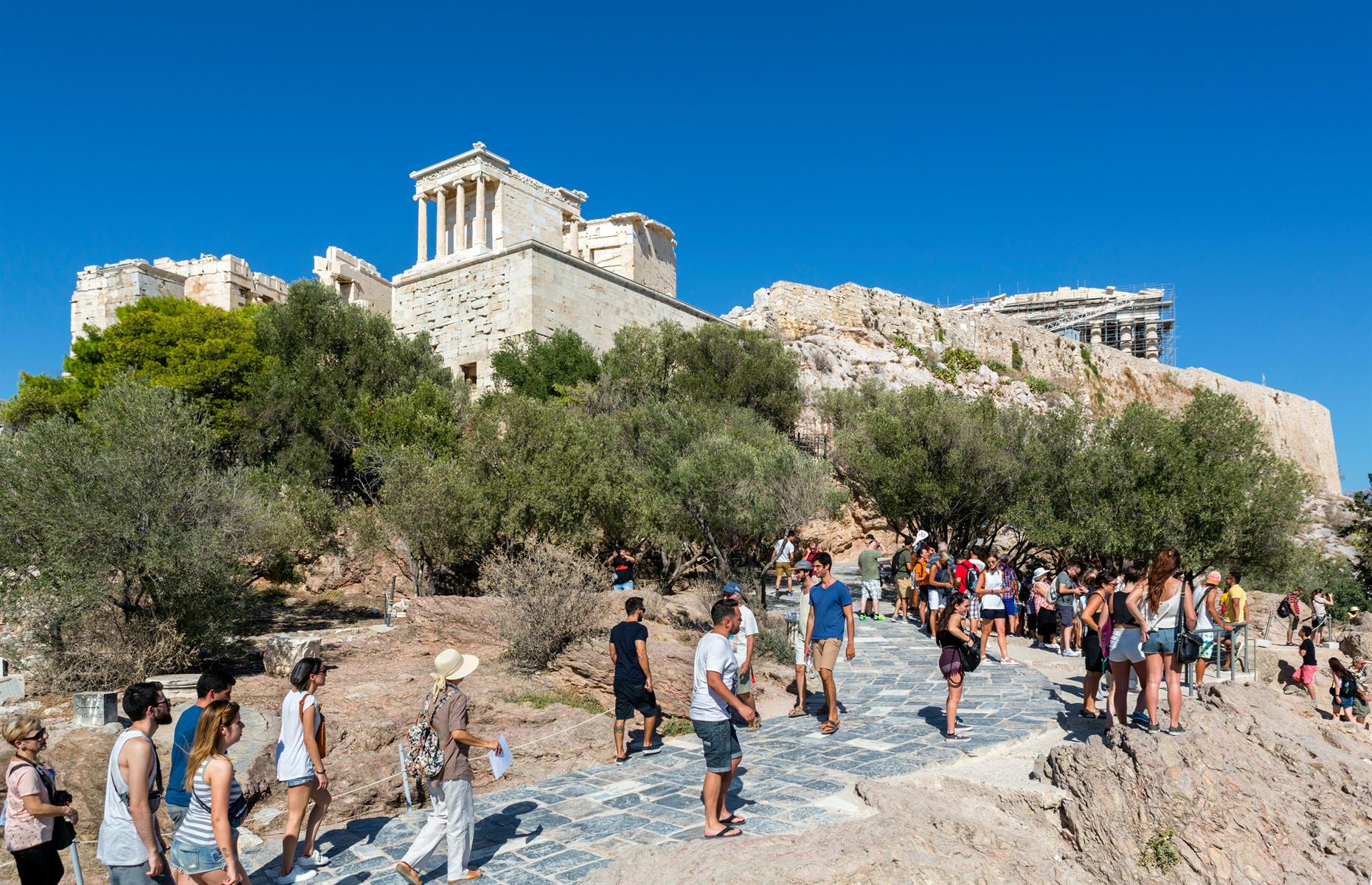 <p>Back in Europe, citizens of Greece (pictured), Malta, and Switzerland can enter 190 countries around the world without arranging a visa beforehand.</p>  <p>They're all popular tourist destinations in their own right, but Greece holds the crown. In 2019, the last year when tourism wasn't disrupted by the COVID pandemic, the country saw a staggering 34 million tourists descend on its shores.</p>