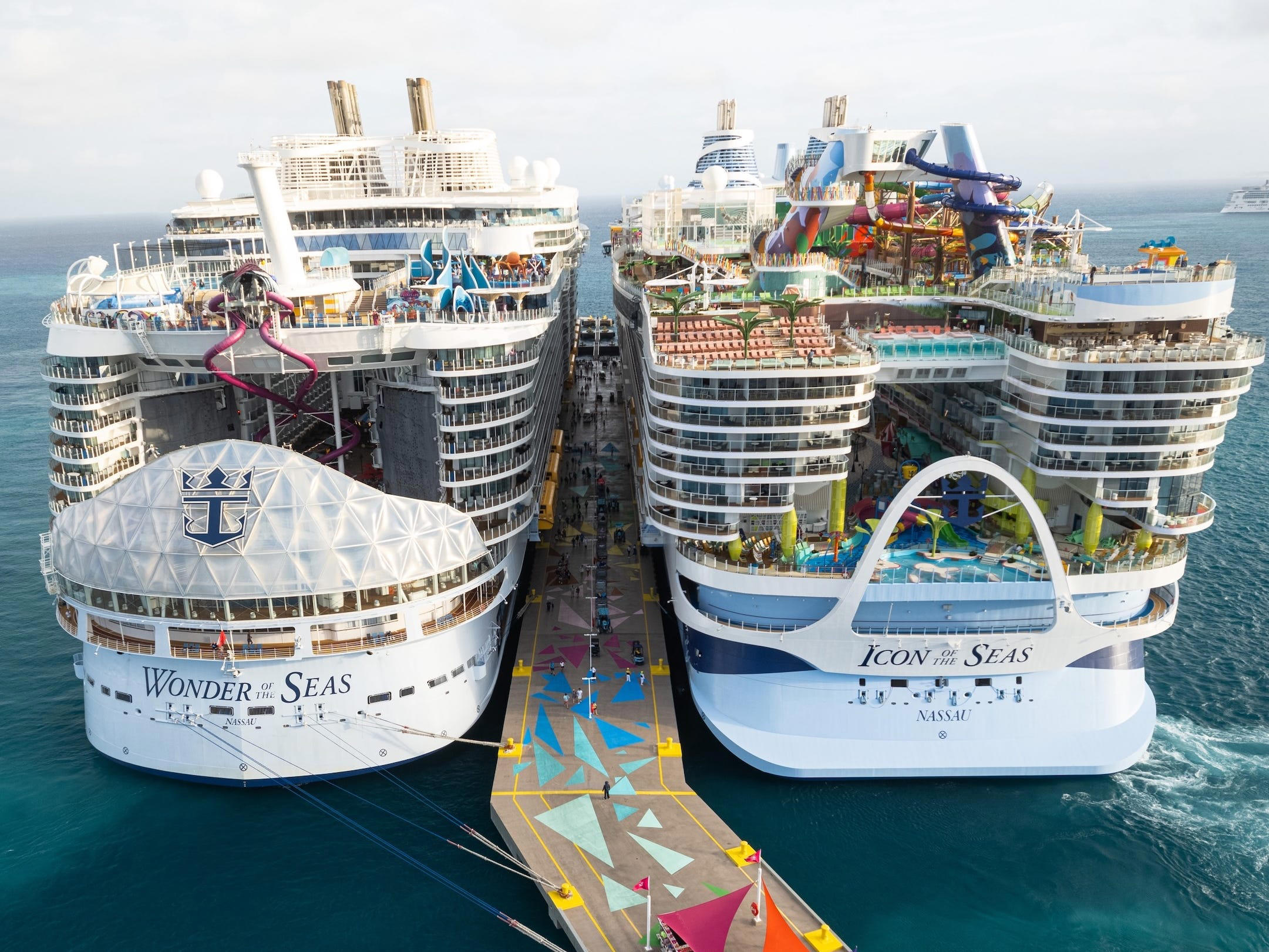 Photos show Royal Caribbean's Icon of the Seas and Wonder of the Seas ...