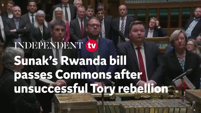 Sunak’s Rwanda Bill Passes Commons After Unsuccessful Tory Rebellion