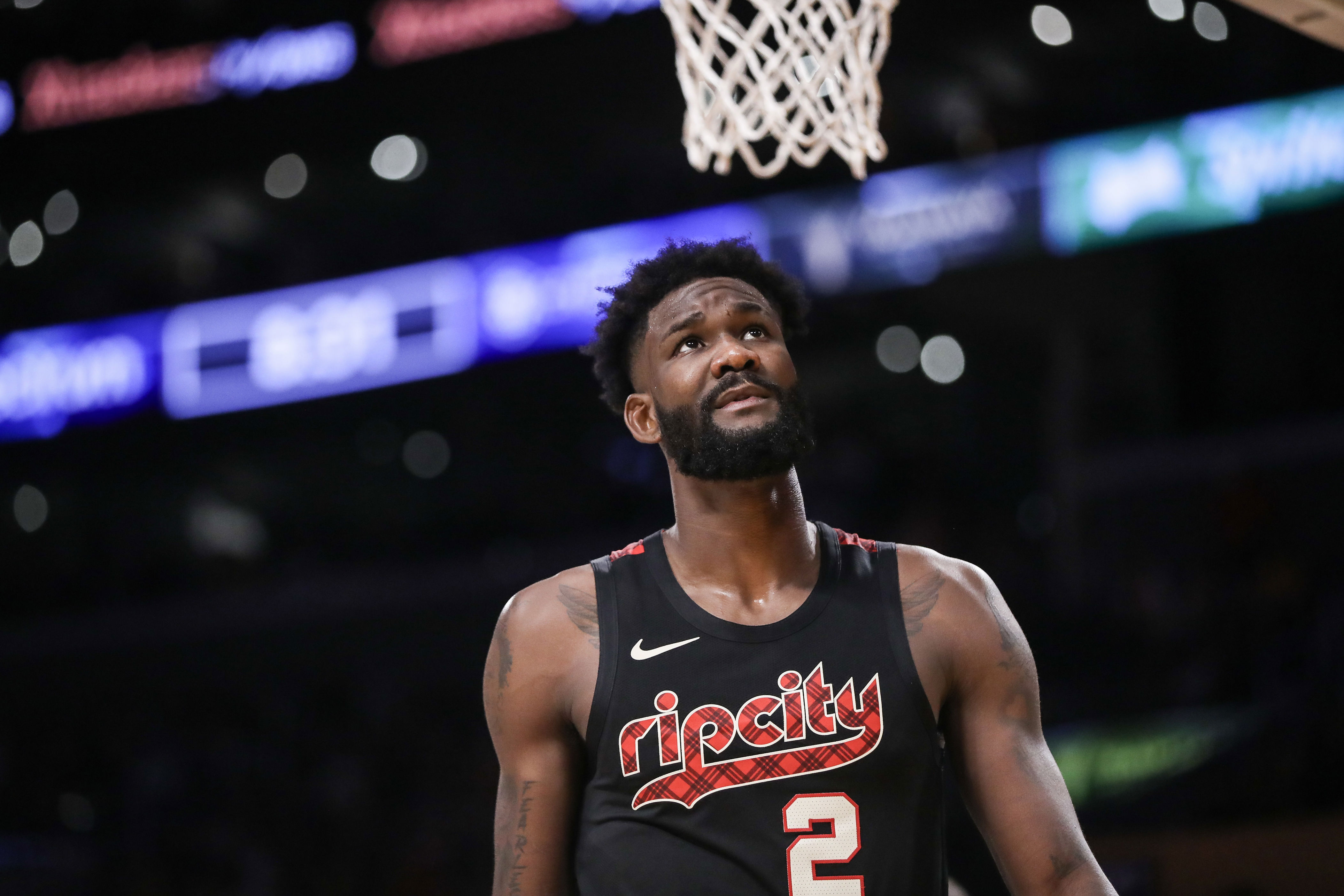 Blazers C Deandre Ayton Misses Game After Reportedly Spending Hours ...