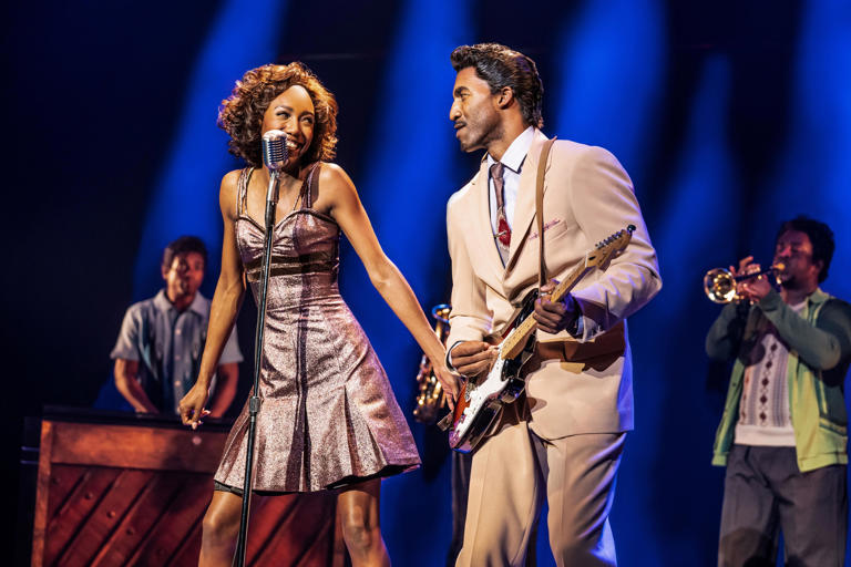 Zurin Villanueva and Garrett Turner perform in "Tina - The Tina Turner Musical" April 23-28 at the Marcus Performing Arts Center.