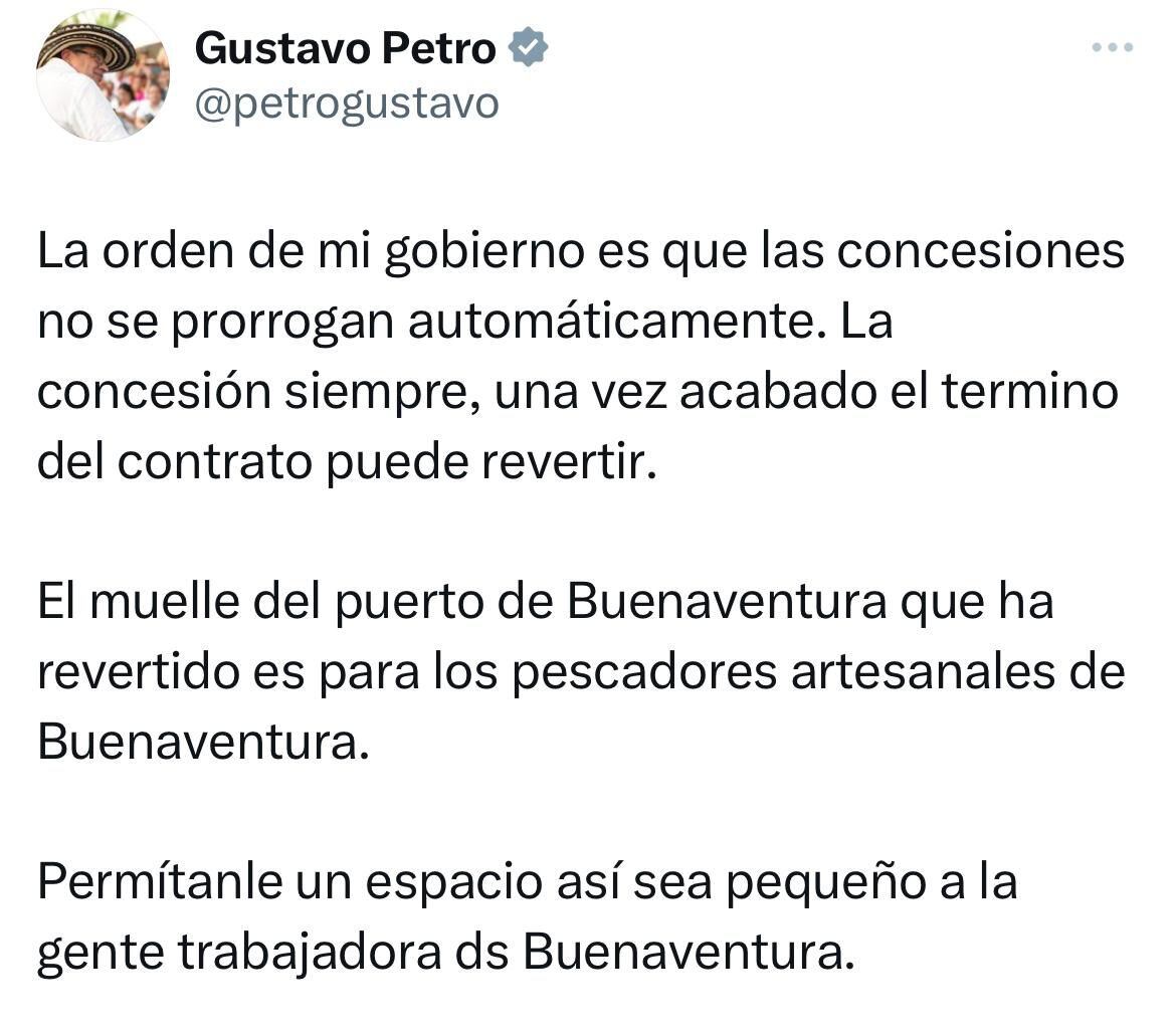 petro defendió al mintransporte, william camargo por investigación de la procuraduría sobre concesión portuaria de buenaventura