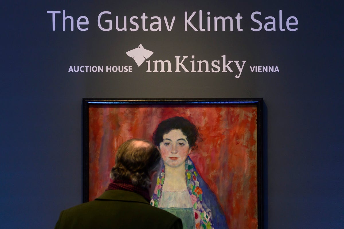 a portrait by gustav klimt has been sold for $32 million at an auction in vienna