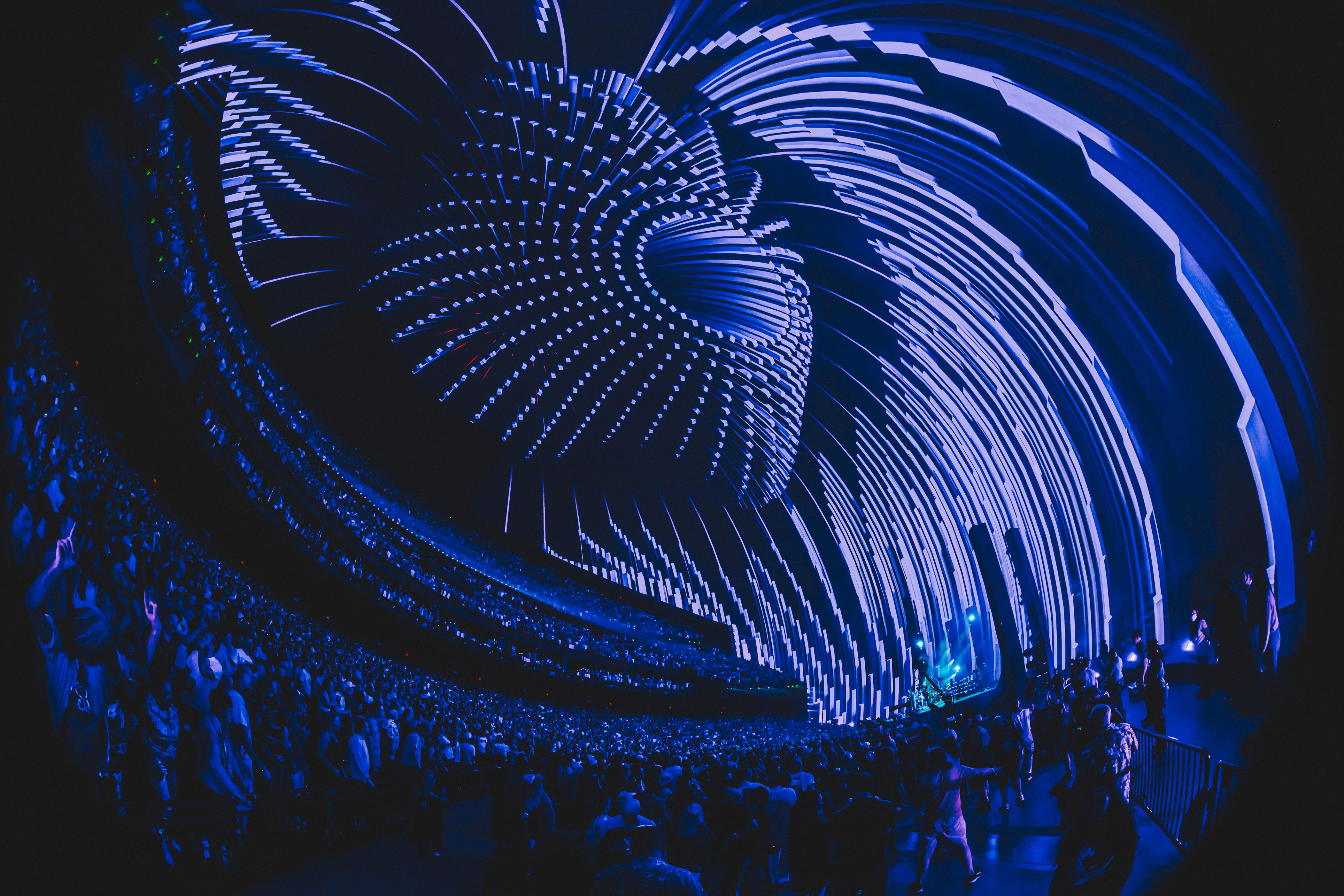<p>Phish performed during evening one of their four-night run at Sphere in Las Vegas on April 18, 2024.</p><p>The incredible light show that played out on the Sphere's screens — led by the band's co-creative director Abigail Rosen Holmes — guided fans through visual worlds inspired by the four states of matter: solid, liquid, gas and plasma, the Associated Press reported. </p>
