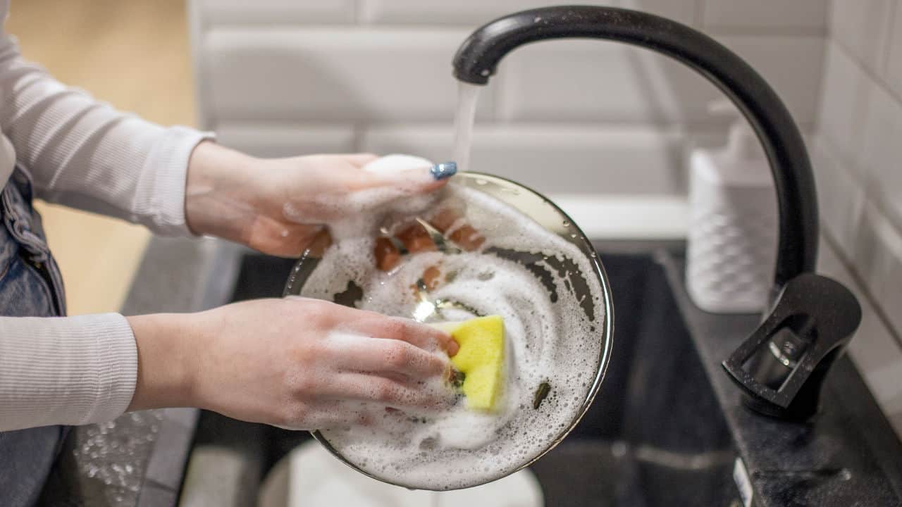 <p>Kitchen sponges may seem inexpensive but add up over time, especially since they harbor bacteria and germs if not replaced often. </p><p>Instead of constantly buying new sponges, buy cheap washcloths that can be easily washed and sanitized to save money.</p>