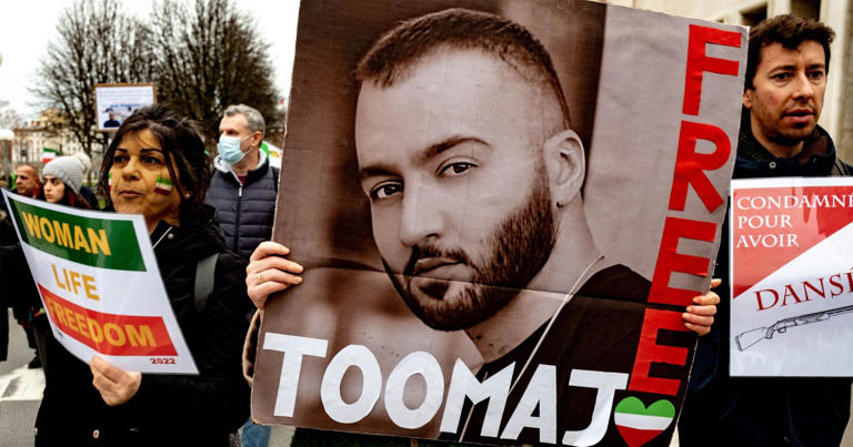 Toomaj Salehi has been sentenced to death (Picture: Robert Deyrail/Gamma-Rapho via Getty Images)
