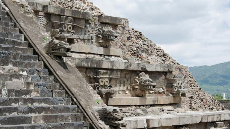 The Temple of the Feathered Serpent was one the pyramids at Teotihuacan that showed signs of earthquake damage.