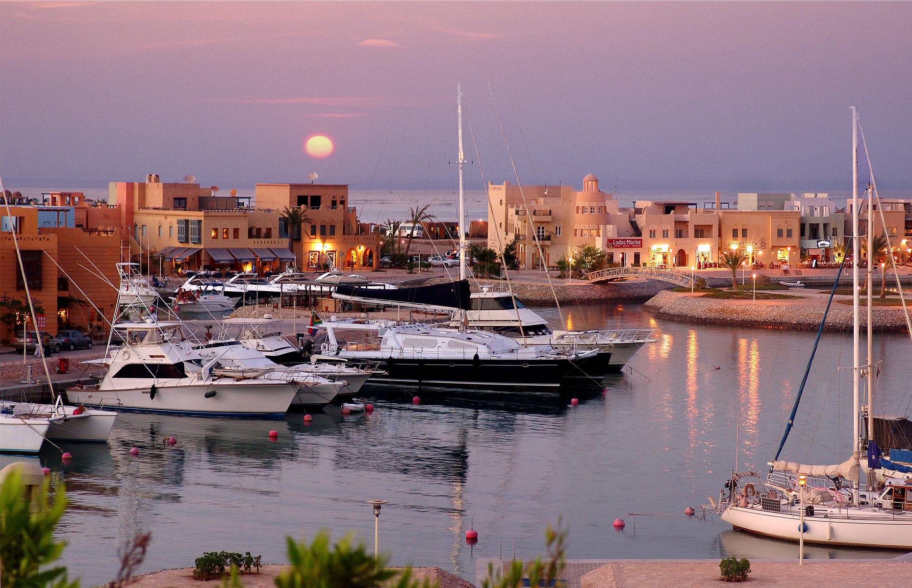 <p>El Gouna’s resorts cram in plenty to do, but there’s more life to be found away from the hotel pools and beaches. Abu Tig Marina is one of the main hubs for when you want to explore a little more, and a very pretty one at that. When the sun is shining (as it does on average for 350 days a year here), this area of tinkling boats, chic souvenir and clothing stores, and waterfront cafes and restaurants positively sparkles.</p>