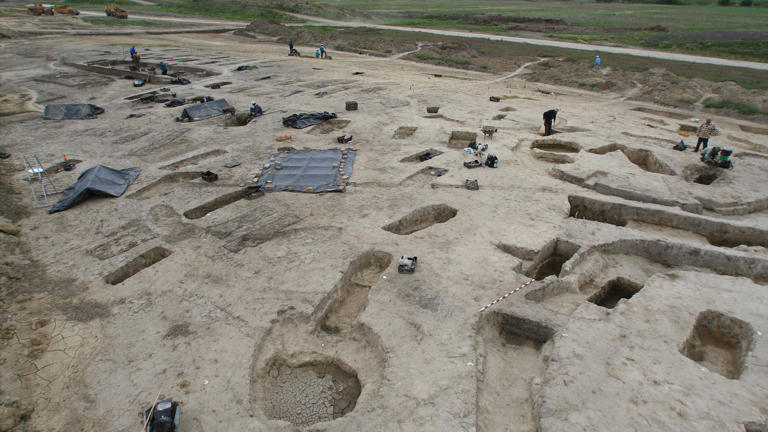 Excavations at the Avar-period cemetery of Rákóczifalva, Hungary, in 2006. (Image credit: Institute of Archaeological Sciences, Eötvös Loránd University Múzeum)