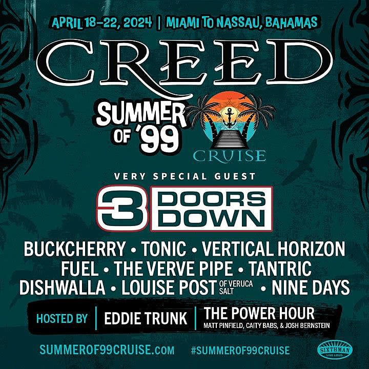 creed summer of '99 cruise