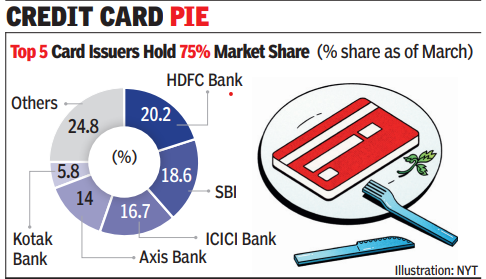 credit card spends hit record rs 1l crore in march, up 20% in year