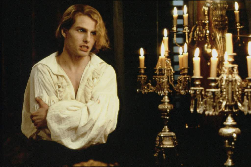 <em>Interview With a Vampire</em> is more of a vibe than a movie. Credit not only to Director Neil Jordan but also to the cinematographer, production designer and costume designers for creating a gothic feast for the eyes. The strong tone and sense of place is probably why this is one of the few performances where Tom Cruise is actually able to (at times) disappear into his role. There are moments where we are not watching Tom Cruise the movie star -- but rather the seductive vampire Lestat. <br> <br> Good thing, too, since there isn’t much of an actual plot.