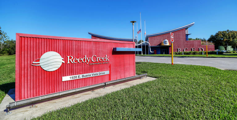 Reedy Creek Improvement District Fire Department Station 4 in 2021. The department was renamed "The District" at the April 24, 2024 tourism board meeting.