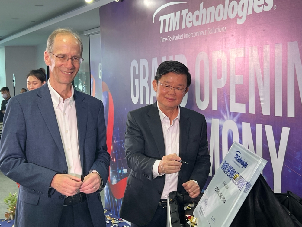 ttm technologies opens rm958m plant in penang, first in region