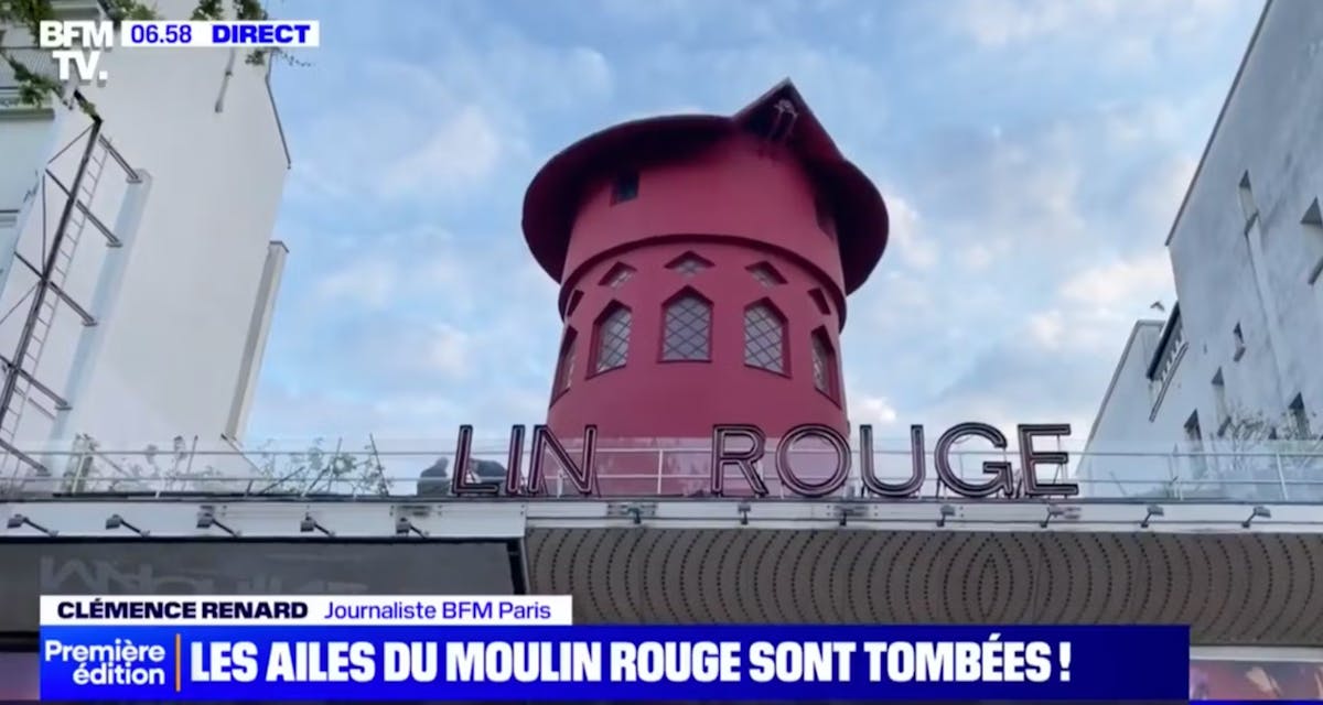 pariser wahrzeichen: mühlenräder des moulin rouge eingestürzt
