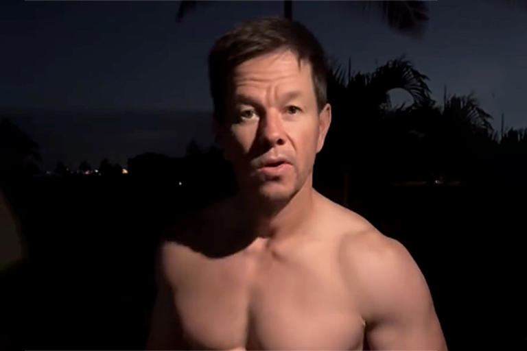 mark wahlberg/instagram Mark Wahlberg shirtless video