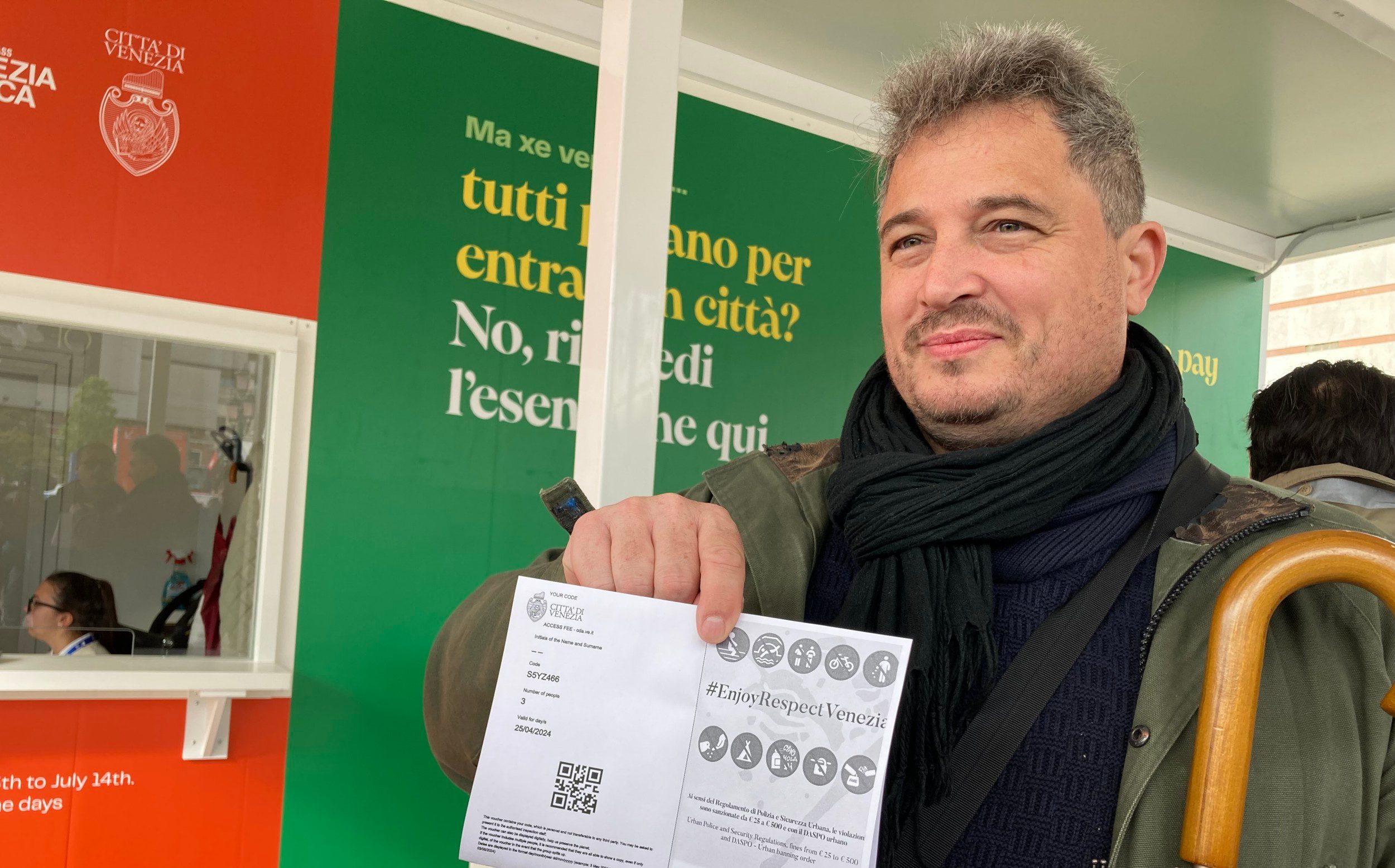 ‘i’m happy to pay to visit venice’, says first person to use new ticket system