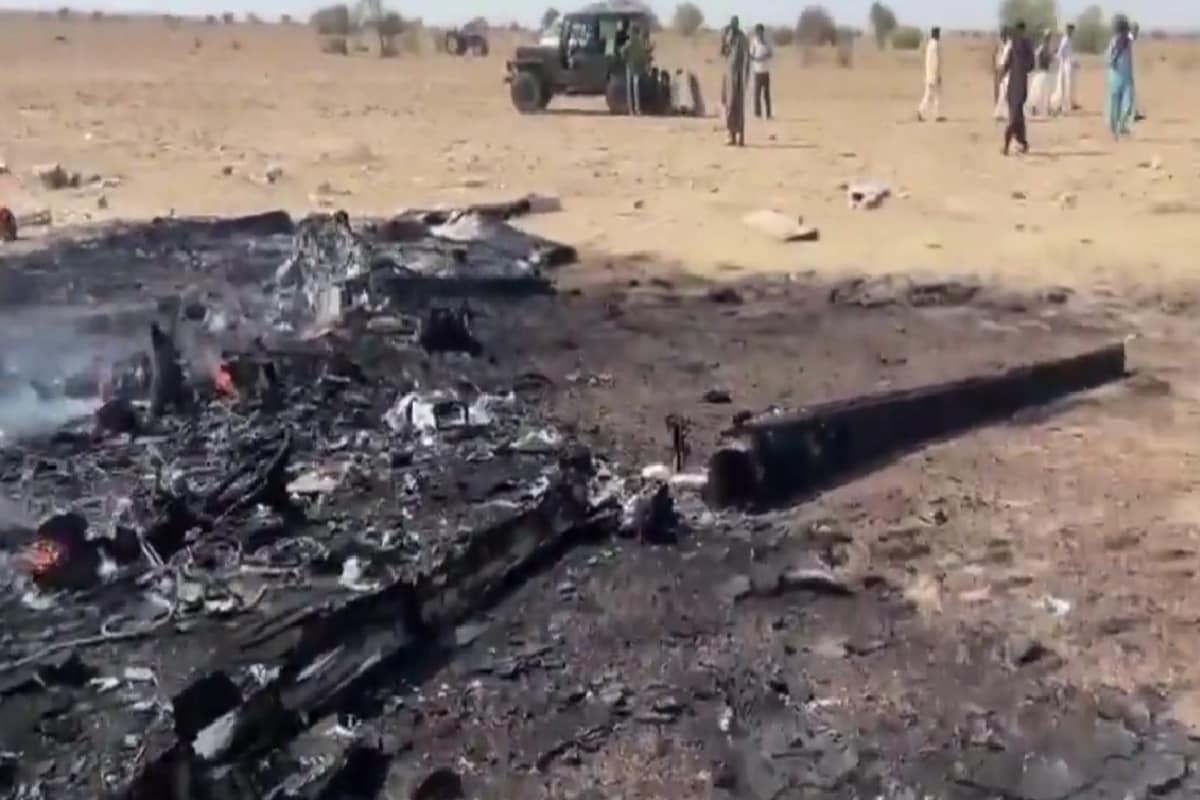 remotely piloted iaf aircraft crashes in jaisalmer