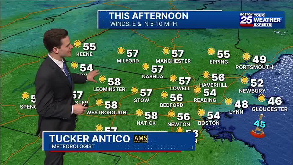 Boston 25 Thursday Midday Weather Forecast