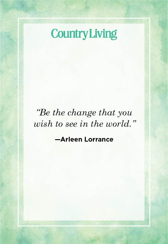 <p>“Be the change that you wish to see in the world.”</p>