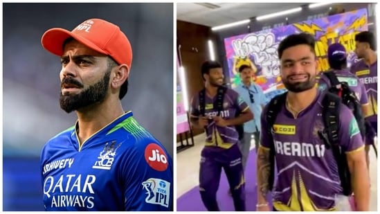 virat kohli ends rinku singh's search for second bat after animated chat with kkr star at eden gardens