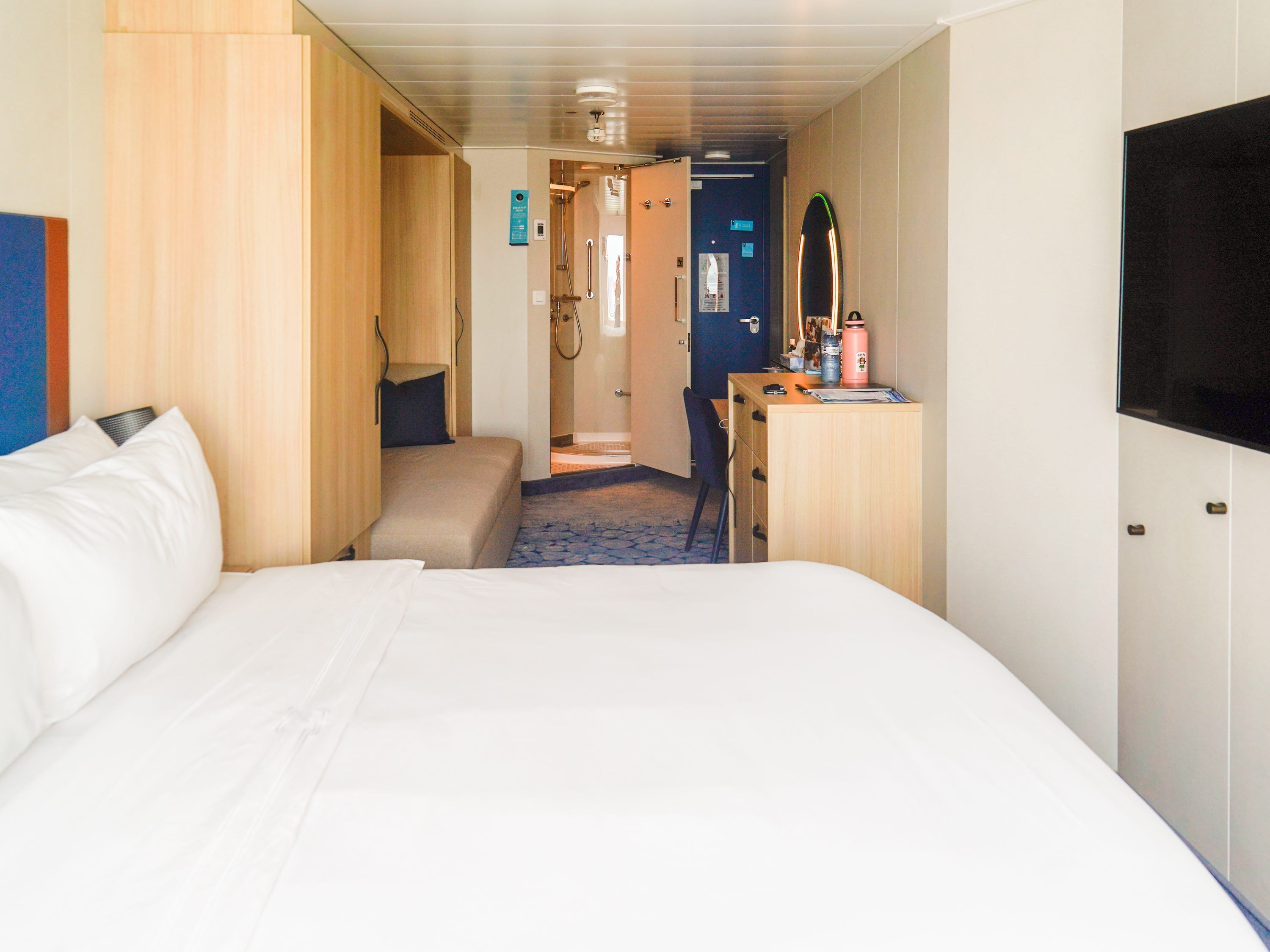 <p>I thought the stateroom made great use of a small space with plenty of storage for my clothes and other belongings. There were two closets for hanging space and more drawers than I ended up using. </p>