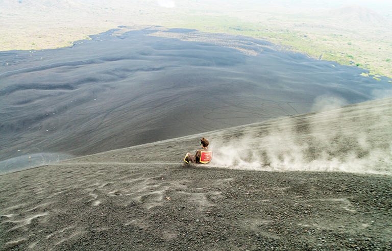 unconventional-adventure-sports-volcano-boarding-down-a-volcano