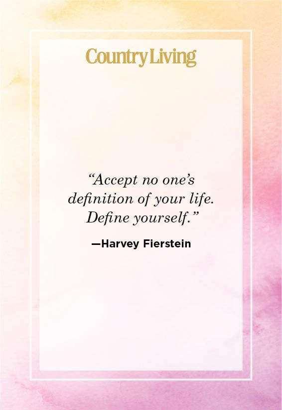 <p>“Accept no one’s definition of your life. Define yourself.”</p>