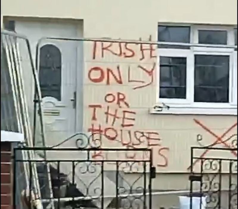 ‘pure racism’: shock and disappointment expressed at graffiti on social housing in finglas