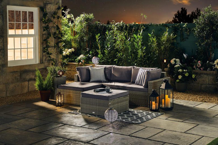 Aldi brings back sellout rattan corner sofa and fire pit