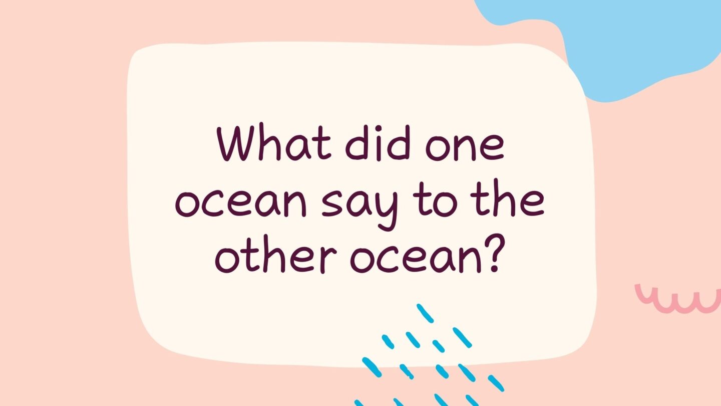 <p>Nothing, they just waved. This is a pretty clever one because while it gives the impression of discussing conversation etiquettes, it ends up talking about the ocean's movements. It's a fun way to discuss natural elements.</p>