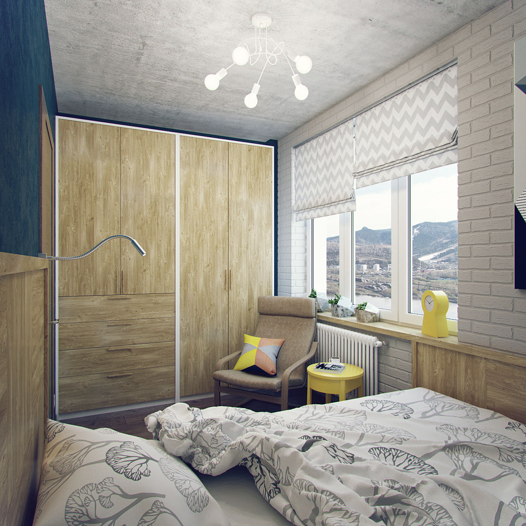 küçük bir yatak odası için 15 harika fikir