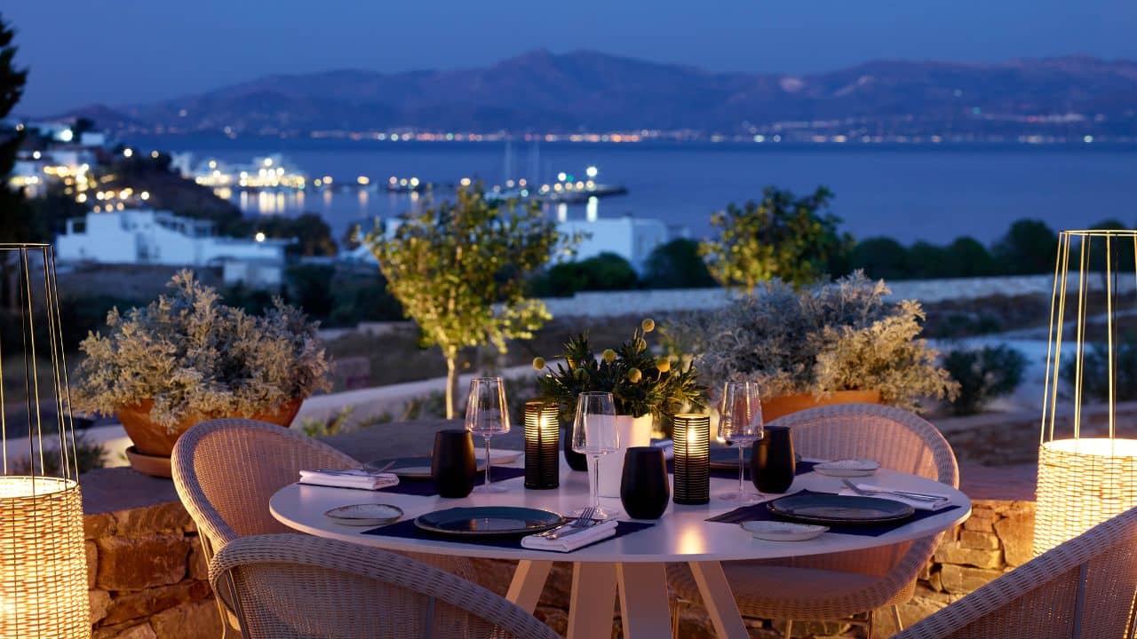 <p>Summer Senses is also home to <a href="https://www.summersenses.gr/galazia-hytra/">Galazia Hytra</a>, an award-winning restaurant in collaboration with the Michelin-star restaurant <a href="https://hytra.gr/">Hytra</a>, located in Athens. Dinner overlooking the water is magical at what is considered one of the best restaurants on an island known for its incredible culinary offerings.</p>