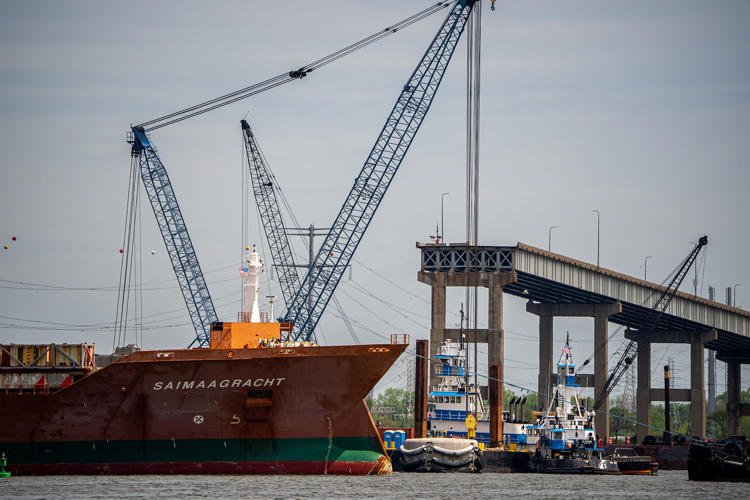 Baltimore’s Trapped Ships Start Leaving as New Channel Opens