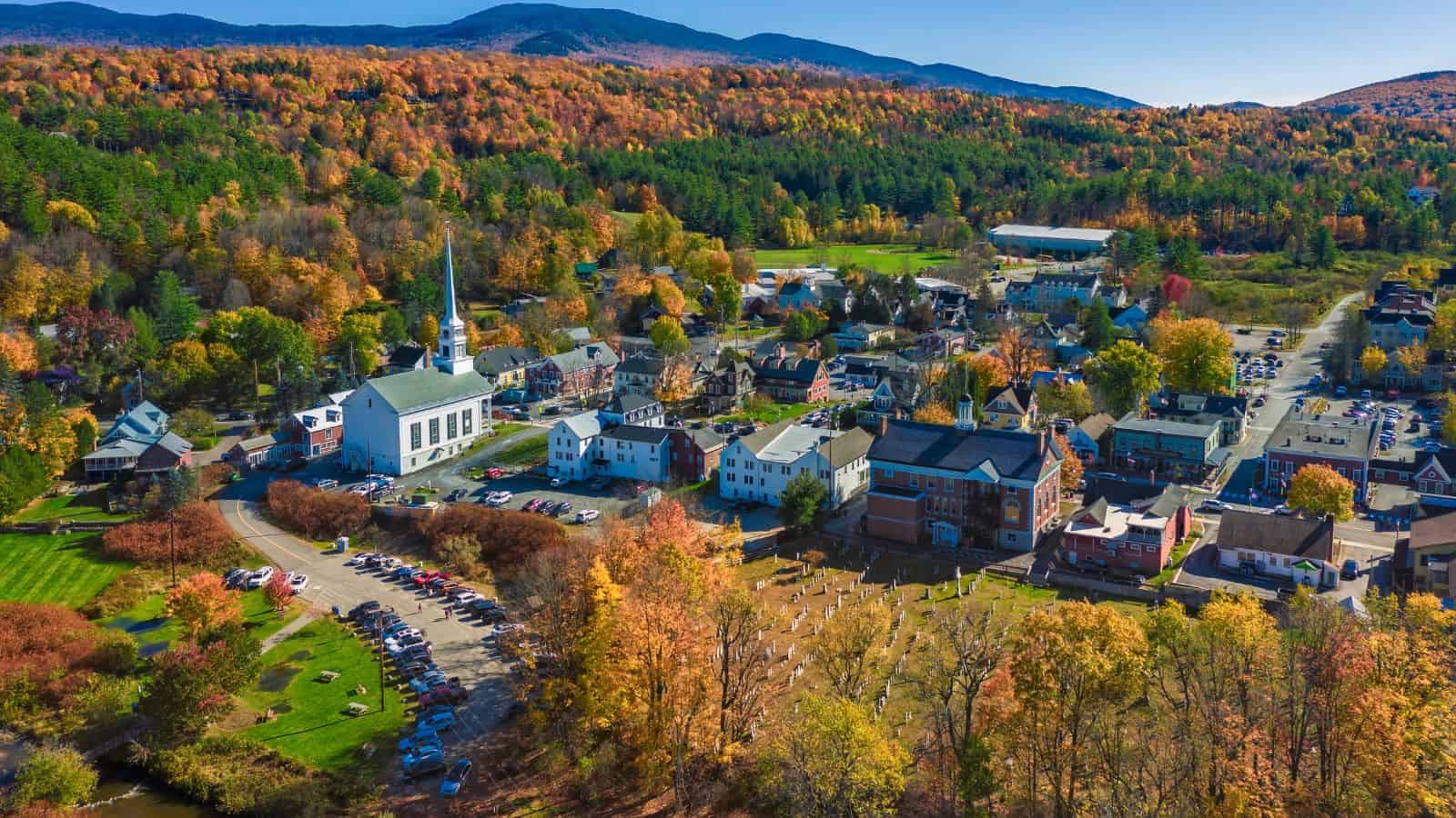 <p>One of the most popular skiing destinations in Vermont, Stowe has retained its small-town vibe despite its tourism. <a href="https://abcnews.go.com/Entertainment/revisiting-sound-musics-real-von-trapps-run-vermont/story?id=29674261">ABC</a> reminds us that Stowe became famous after appearing in The Sound of Music, but it also has much more outdoor activity to offer and is a popular destination for rock climbing and ziplining.</p>