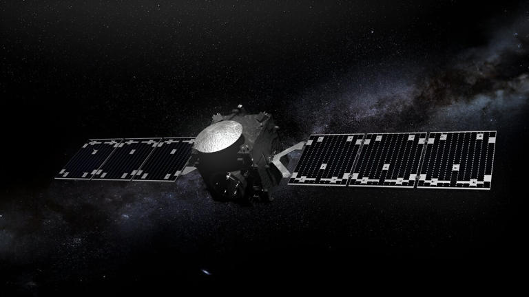ESA’s Hera mission will be humankind's first mission to explore a binary asteroid system. The mission will perform a close-up survey of the Dimorphos asteroid, which has previously had its orbit shifted by kinetic impact with NASA's DART spacecraft. Credit: ESA-Science Office