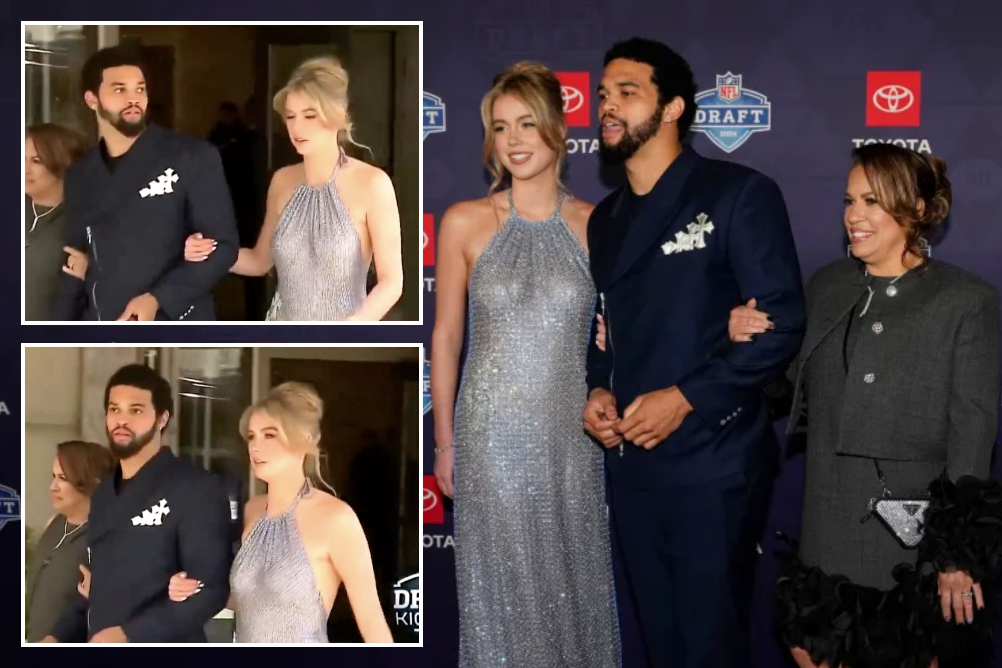 Caleb Williams Arrives At 2024 NFL Draft With Girlfriend Alina Thyregod