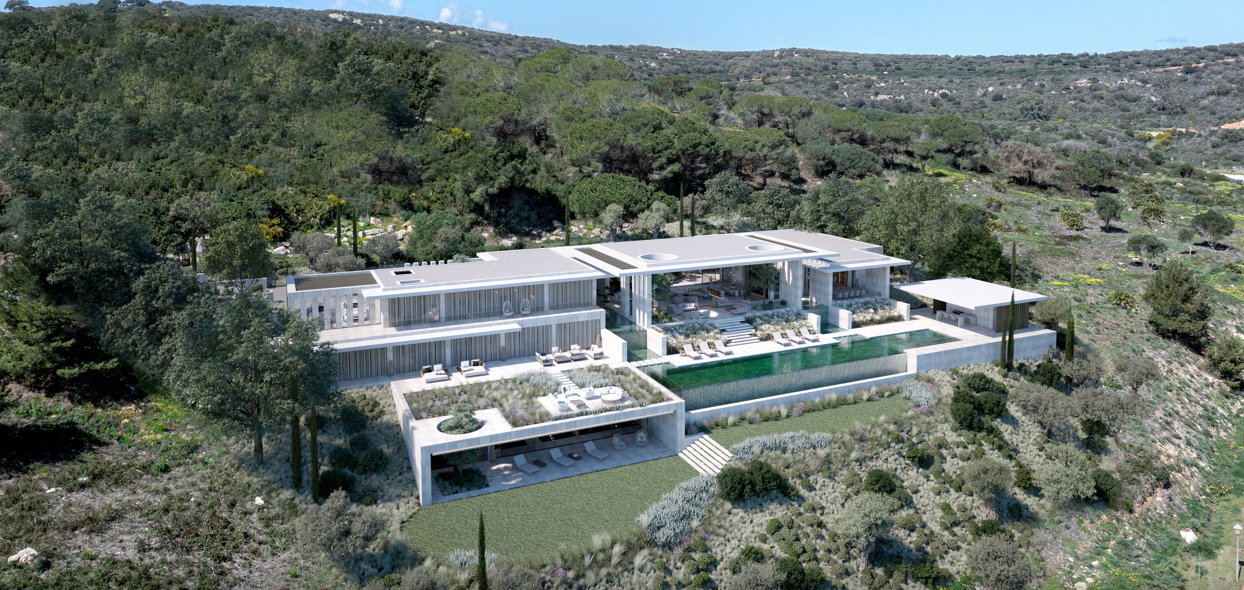 una villa con 8 habitaciones, dos piscinas y spa por 12 millones de euros: el nuevo proyecto de sotogrande