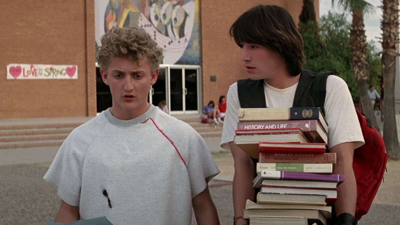 <p>                     Bill and Ted's slang is so sock-thick in <em>Bill and Ted's Excellent Adventure</em> that it often gets used in ways that aren't quite appropriate. Here, however, Bill is quite right. These guys are going to flunk and it's going to be heinous.                    </p>