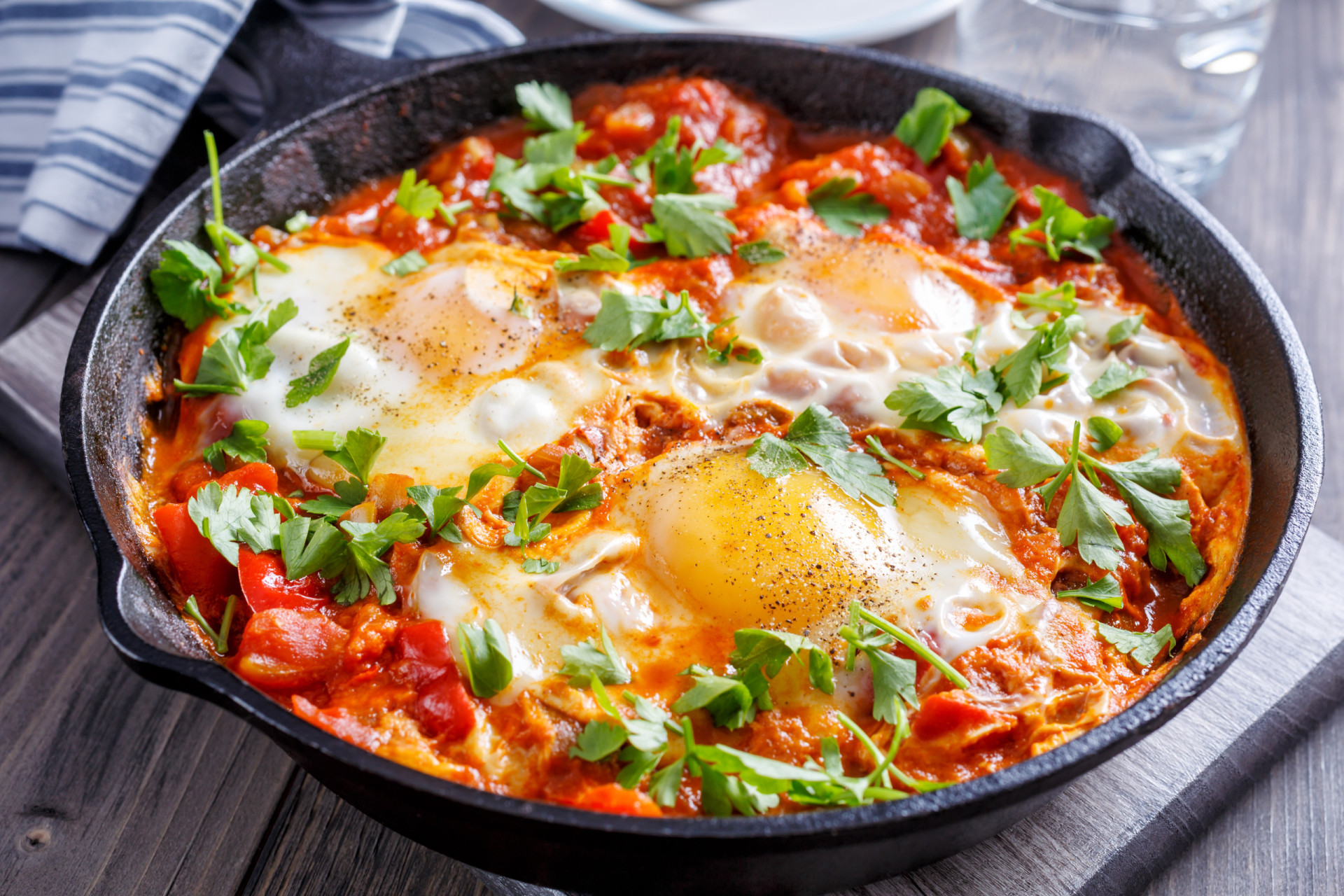 <p><span>Believed to have originated in Tunisia, shakshuka is a one-pan meal featuring poached eggs in a spicy tomato sauce, served with toasted pita bread. It's commonly eaten for breakfast.</span></p><p>You may also like:<a href="https://www.starsinsider.com/n/388254?utm_source=msn.com&utm_medium=display&utm_campaign=referral_description&utm_content=707039en-us"> These breeds make the purrfect house cats</a></p>